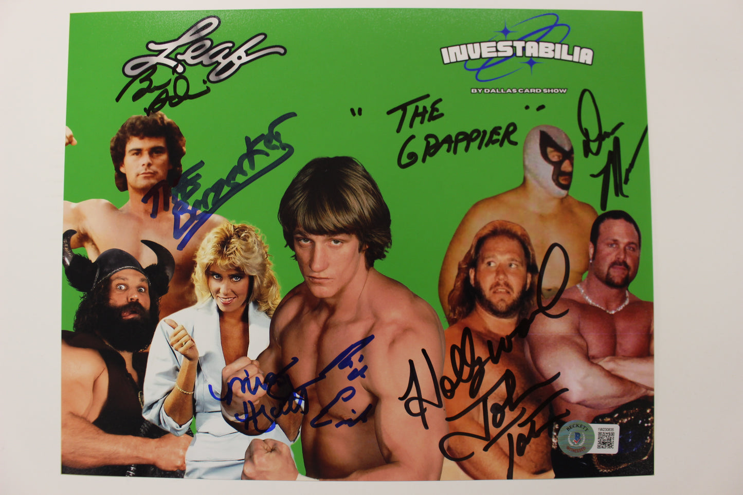 INVESTABILIA by the DALLAS CARD SHOW SIGNED 8x10 Green PHOTO Von Erich +MORE BAS