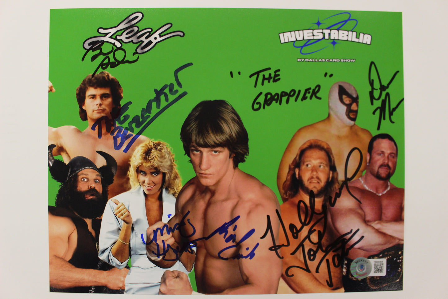 INVESTABILIA by the DALLAS CARD SHOW SIGNED 8x10 Green PHOTO Von Erich +MORE BAS
