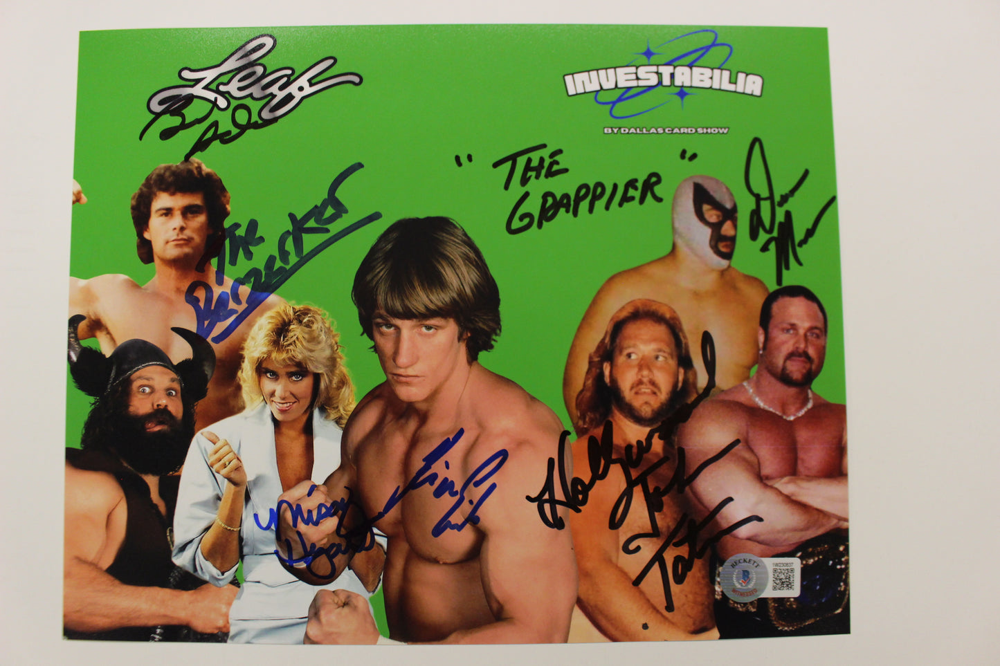 INVESTABILIA by the DALLAS CARD SHOW SIGNED 8x10 Green PHOTO Von Erich +MORE BAS