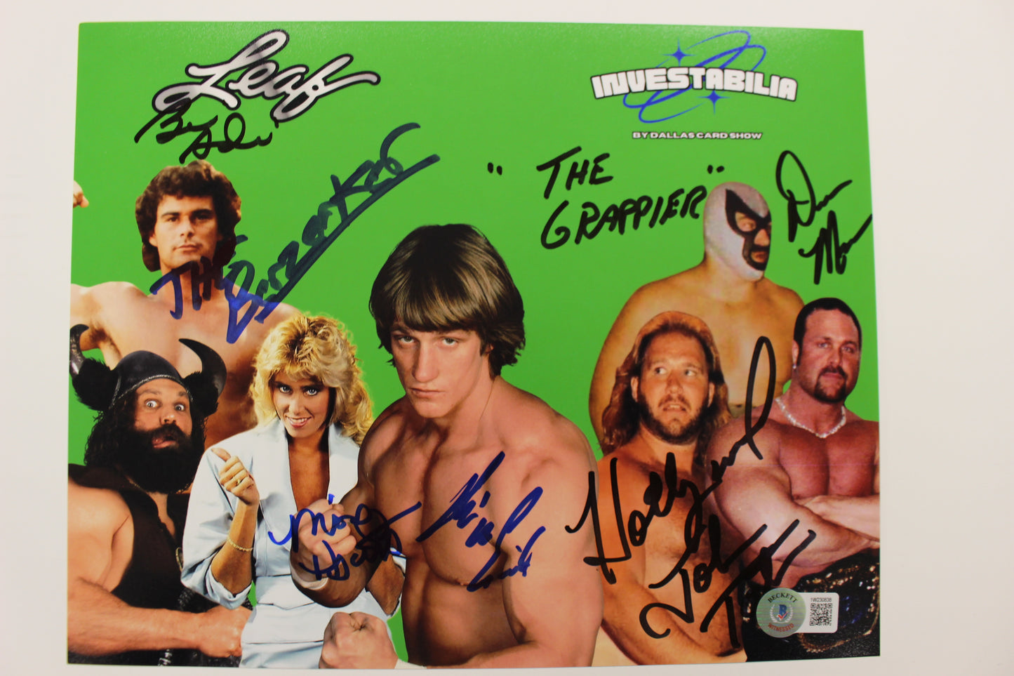 INVESTABILIA by the DALLAS CARD SHOW SIGNED 8x10 Green PHOTO Von Erich +MORE BAS