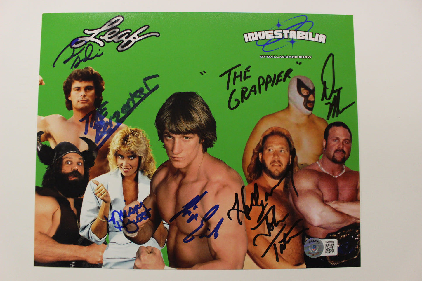 INVESTABILIA by the DALLAS CARD SHOW SIGNED 8x10 Green PHOTO Von Erich +MORE BAS