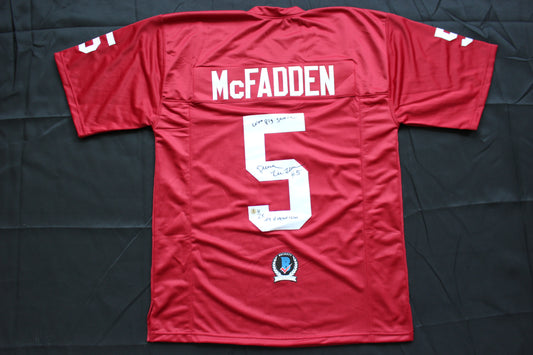 DARREN McFADDEN ARKANSAS RAZORBACKS SIGNED JERSEY w/WPS 2xAllAmerican BAS