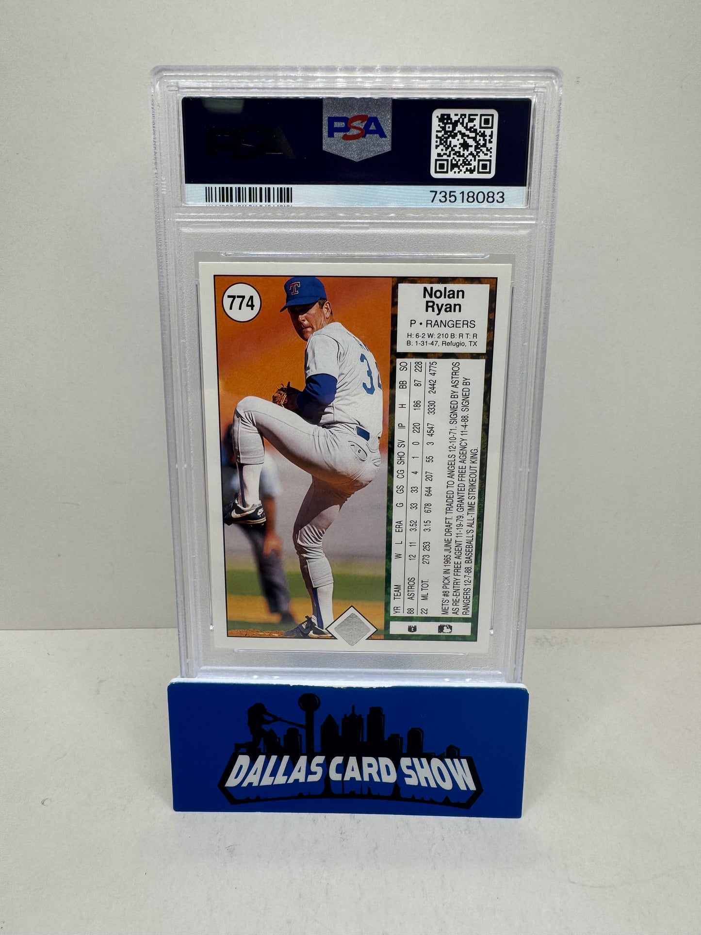 1989 Upper Deck Nolan Ryan #774 PSA 9