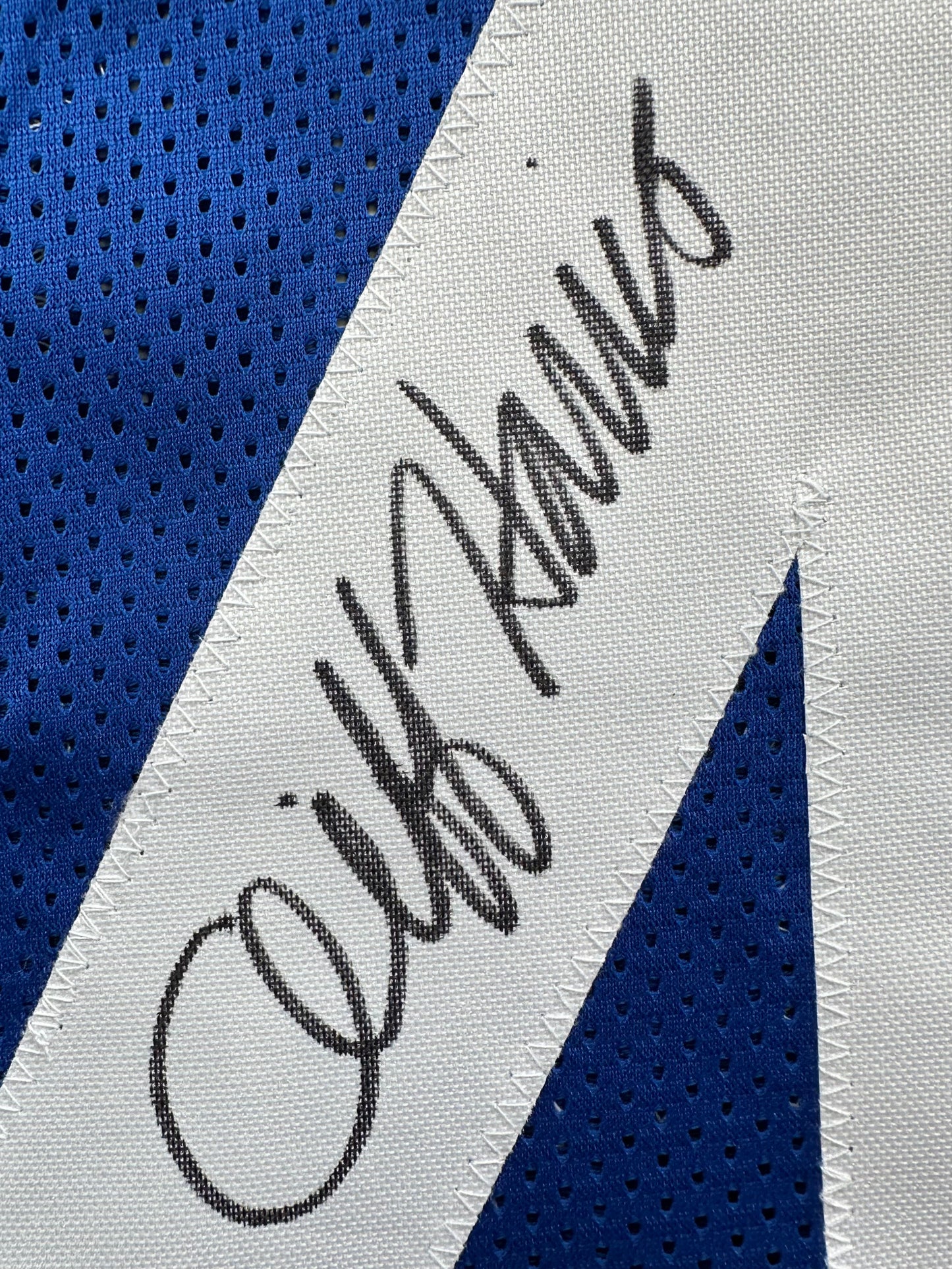 CLIFF HARRIS DALLAS COWBOYS SIGNED Large BLUE JERSEY BAS COA