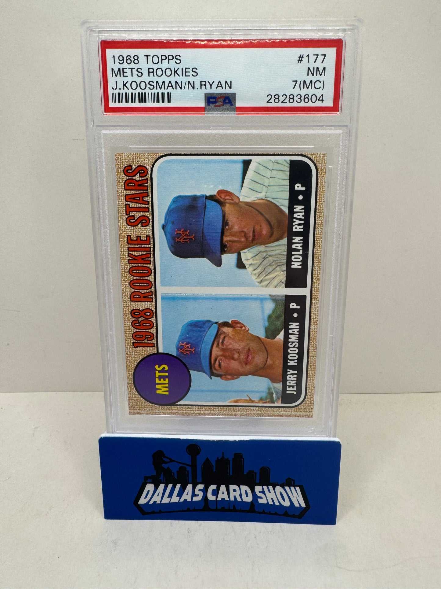 1968 Topps Mets Rookies Nolan Ryan #177 PSA 7 (MC)