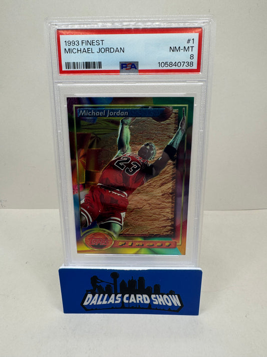 1993 Finest Michael Jordan #1 PSA 8