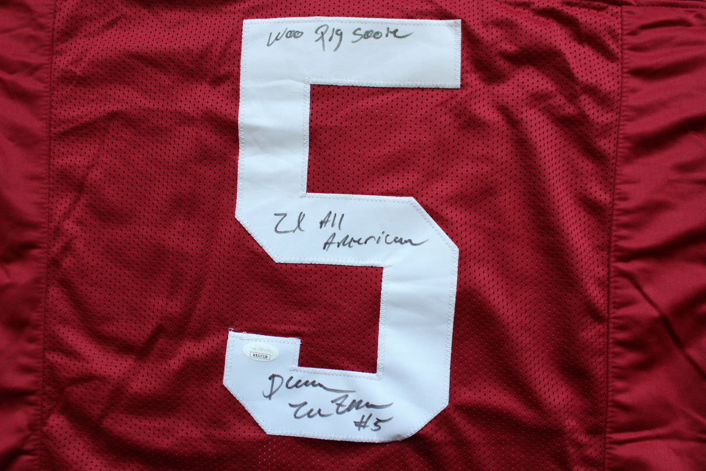 DARREN McFADDEN ARKANSAS RAZORBACKS SIGNED JERSEY Large w/WPS 2xAA JSA COA