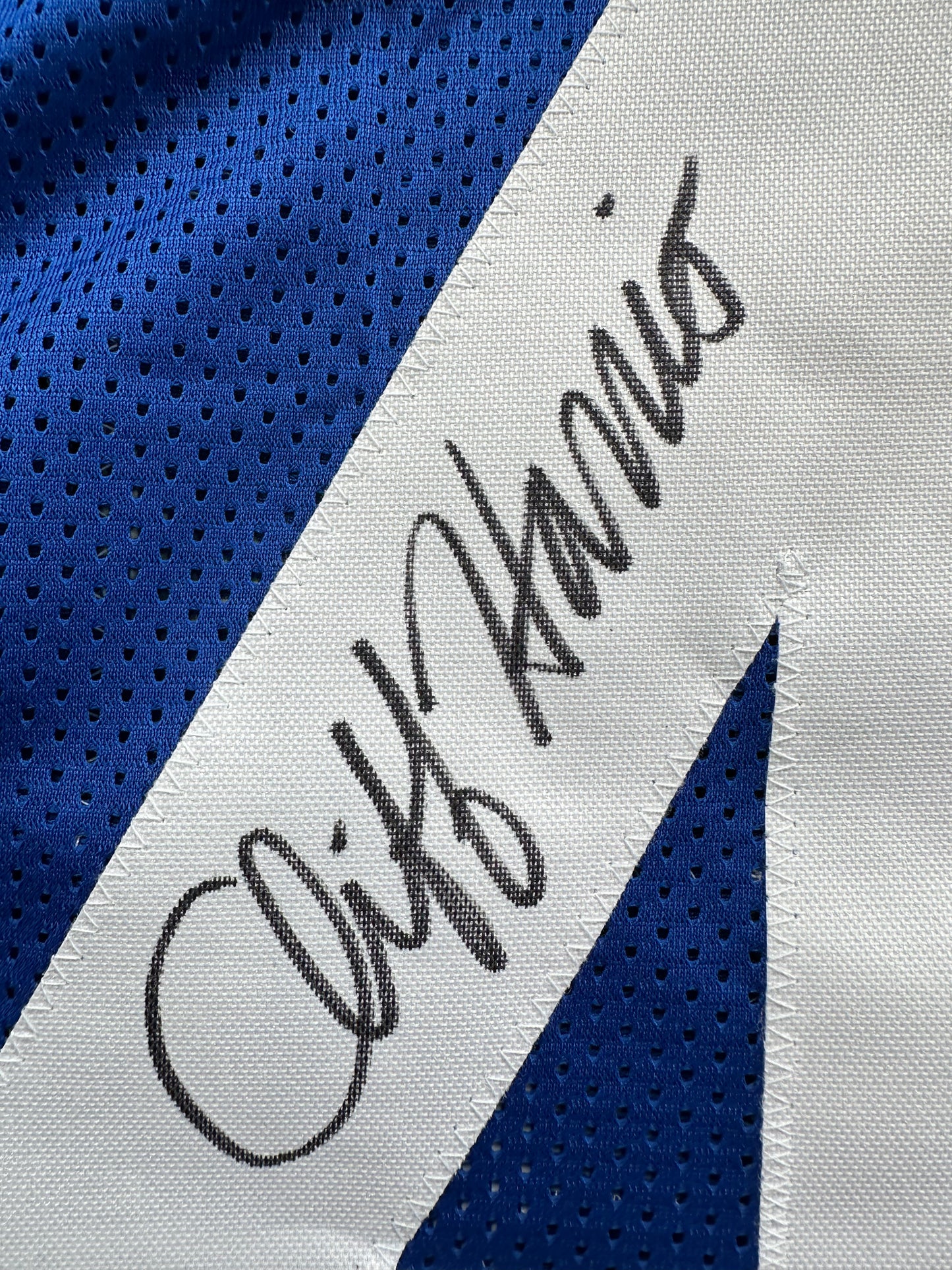 CLIFF HARRIS DALLAS COWBOYS SIGNED Large BLUE JERSEY BAS COA