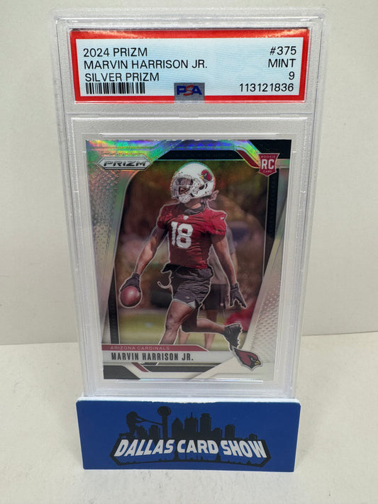 2024 Prizm Marvin Harrison Jr. Silver #375 PSA 9