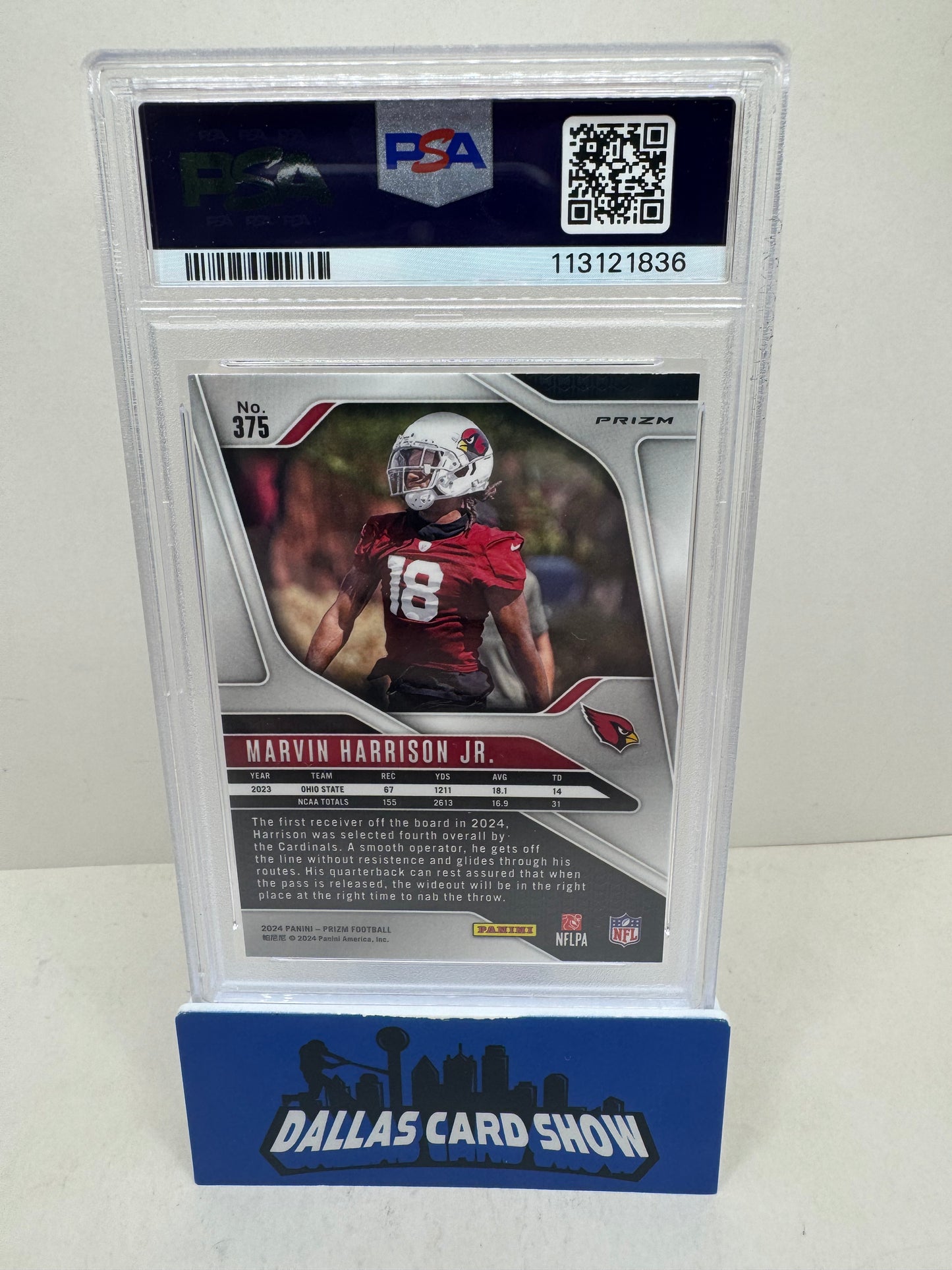 2024 Prizm Marvin Harrison Jr. Silver #375 PSA 9