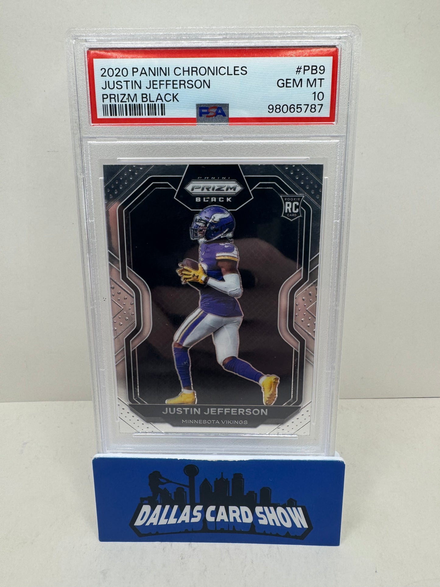 2020 Chronicles Prizm Black Justin Jefferson #PB-9 PSA 10