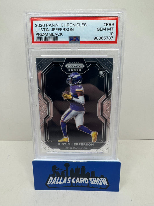 2020 Chronicles Prizm Black Justin Jefferson #PB-9 PSA 10