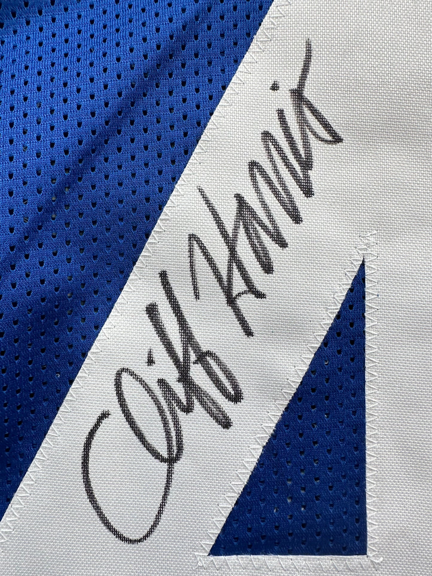 CLIFF HARRIS DALLAS COWBOYS SIGNED Large BLUE JERSEY BAS COA