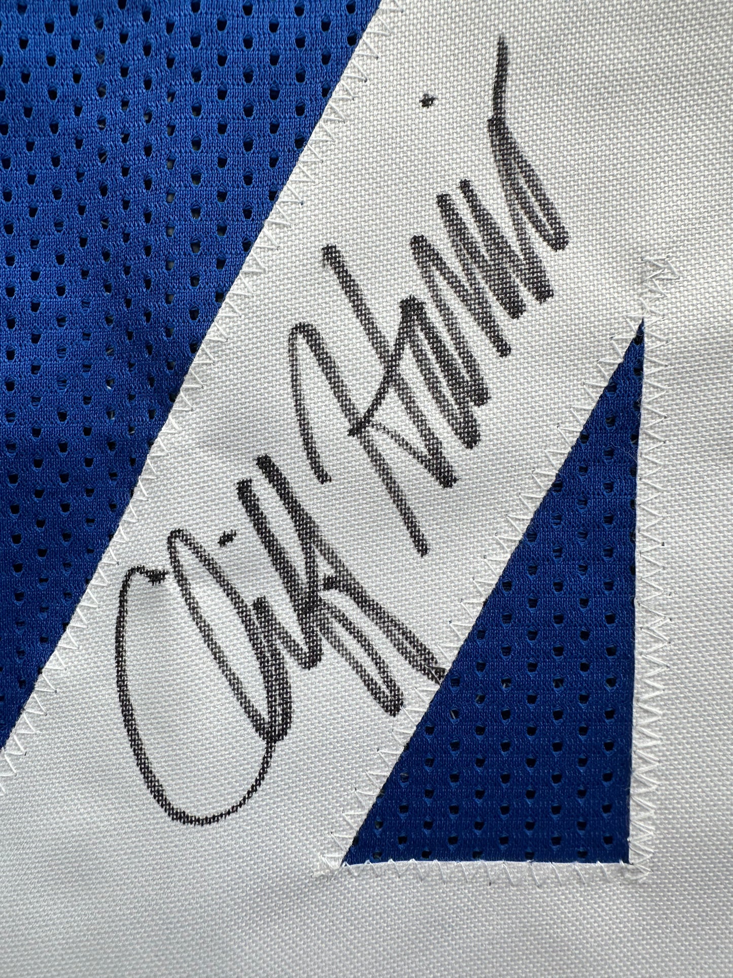 CLIFF HARRIS DALLAS COWBOYS SIGNED XL BLUE JERSEY BAS COA