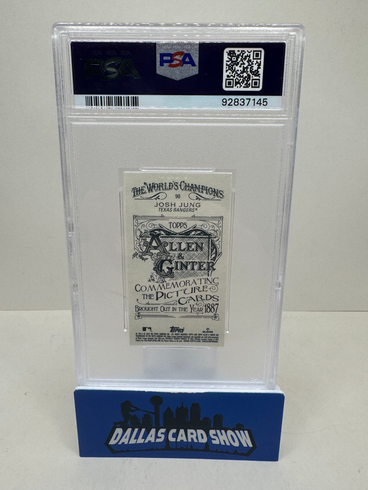 2023 Allen & Ginter Josh Jung Mini A&G Black #90 PSA 9