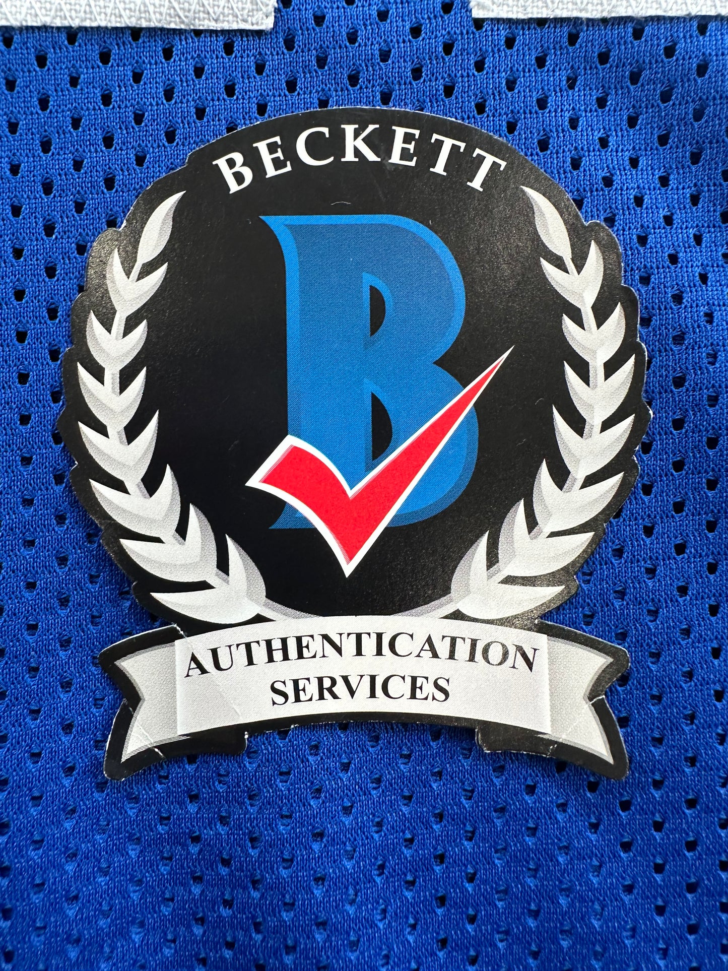 CLIFF HARRIS DALLAS COWBOYS SIGNED XL BLUE JERSEY BAS COA