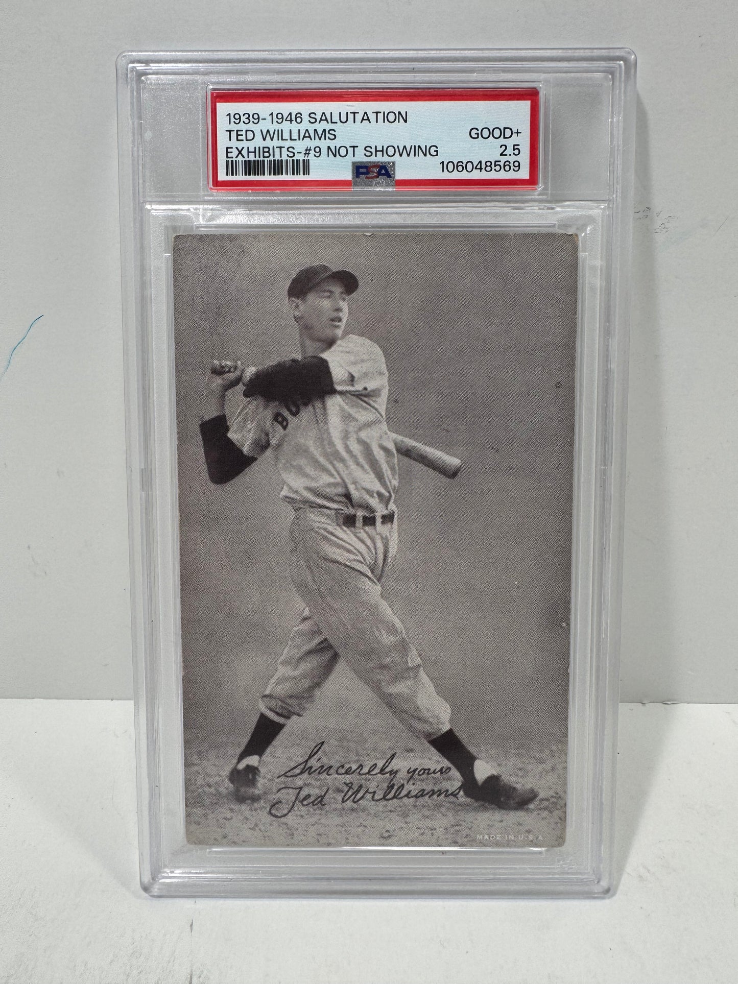 1939-1946 Salutation Ted Williams #9 Not Showing PSA 2.5