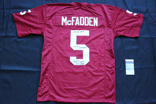 DARREN McFADDEN ARKANSAS RAZORBACKS SIGNED JERSEY w/WPS 2xAllAmerican JSA