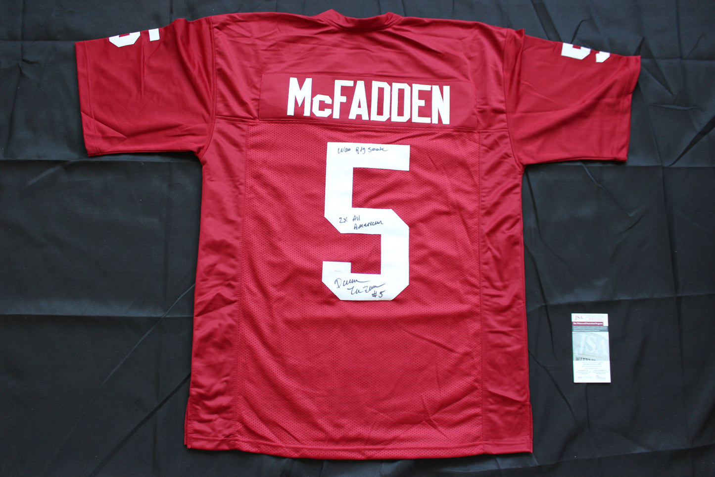 DARREN McFADDEN ARKANSAS RAZORBACKS SIGNED JERSEY w/WPS 2xAllAmerican JSA