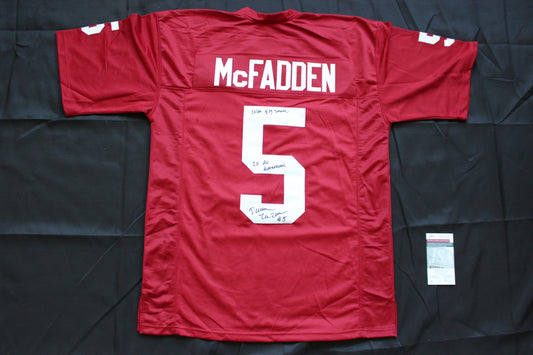 DARREN McFADDEN ARKANSAS RAZORBACKS SIGNED JERSEY w/WPS 2xAllAmerican JSA