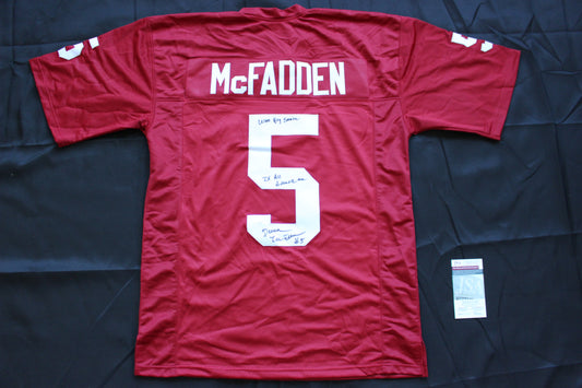 DARREN McFADDEN ARKANSAS RAZORBACKS SIGNED JERSEY w/WPS 2xAllAmerican JSA