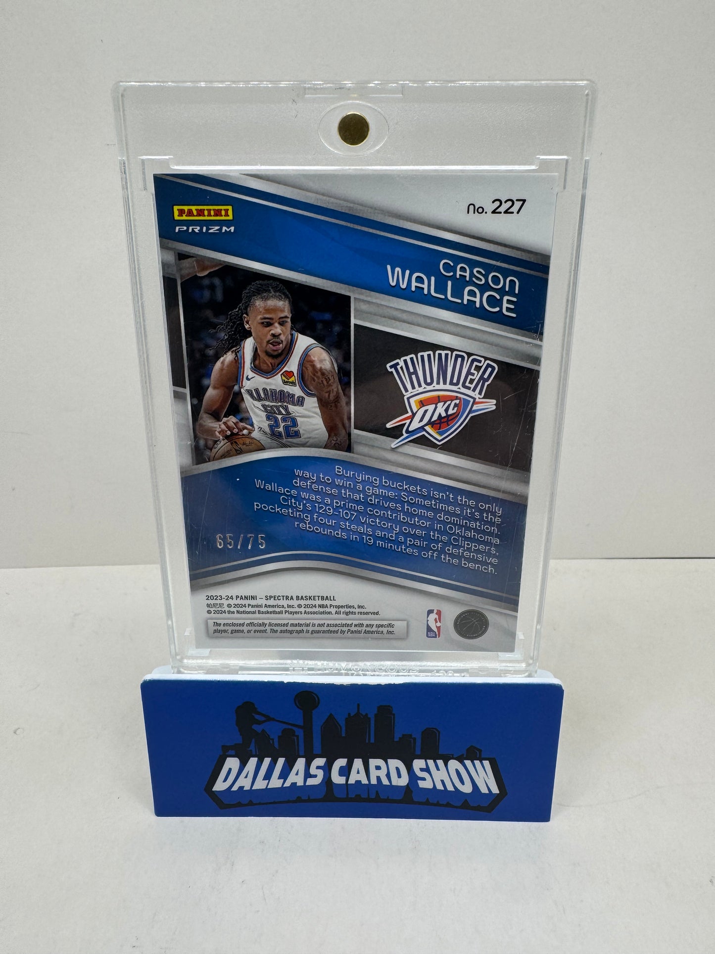 2023-24 Spectra Basketball Cason Wallace Lava RPA /75