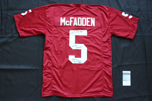 DARREN McFADDEN ARKANSAS RAZORBACKS SIGNED JERSEY w/WPS 2xAllAmerican JSA
