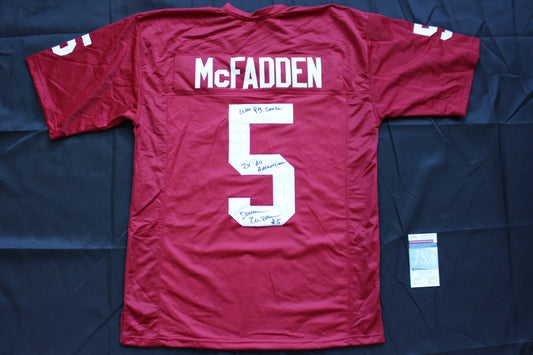 DARREN McFADDEN ARKANSAS RAZORBACKS SIGNED JERSEY w/WPS 2xAllAmerican JSA