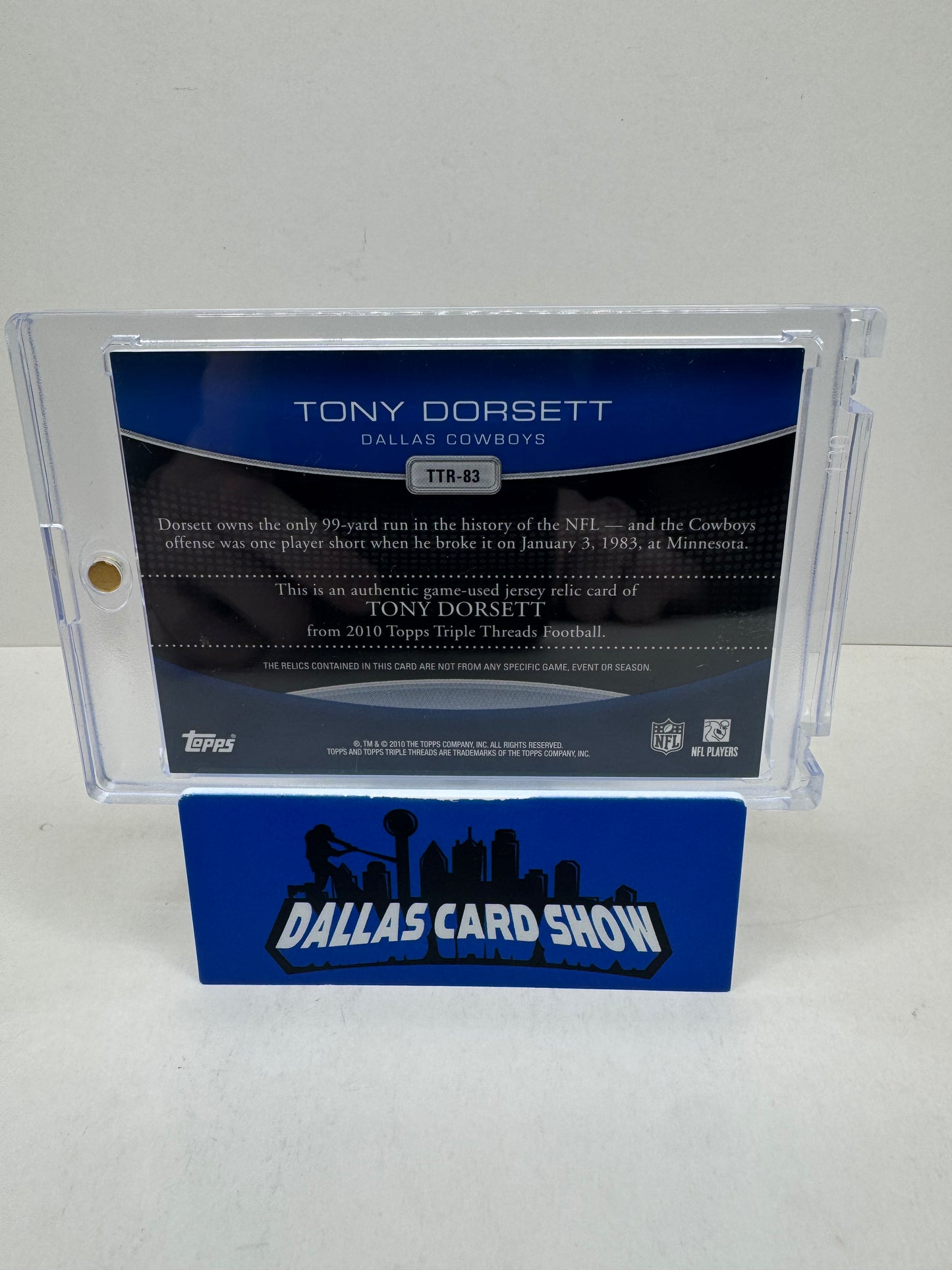 2010 Topps Triple Threads Tony Dorsett Jersey Card /36