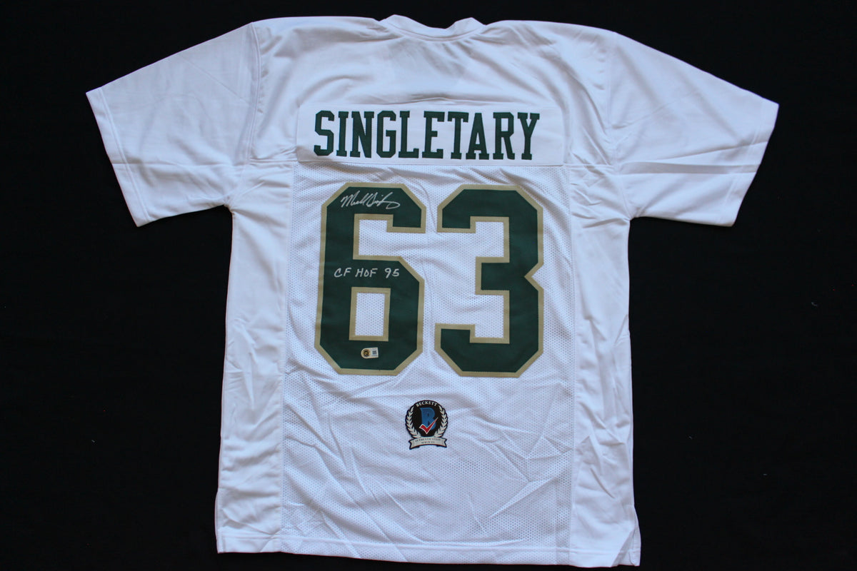 MIKE SINGLETARY BAYLOR BEARS SIGNED HOME JERSEY w/CFHOF95 Bears BAS