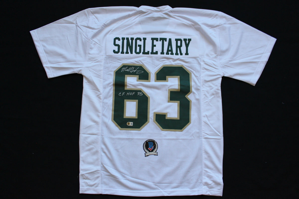 MIKE SINGLETARY BAYLOR BEARS SIGNED HOME JERSEY w/CFHOF95 Bears BAS