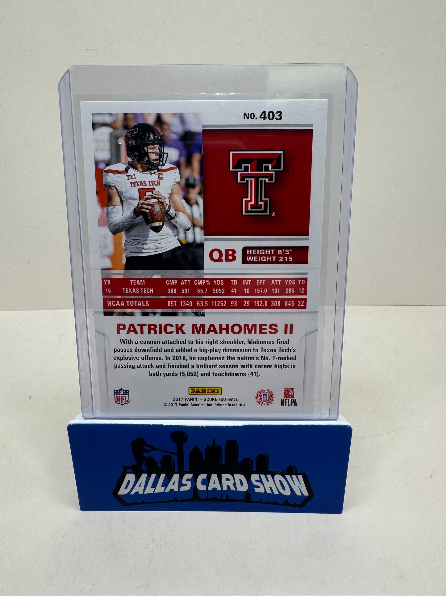 2017 Score Patrick Mahomes II Rookie #403