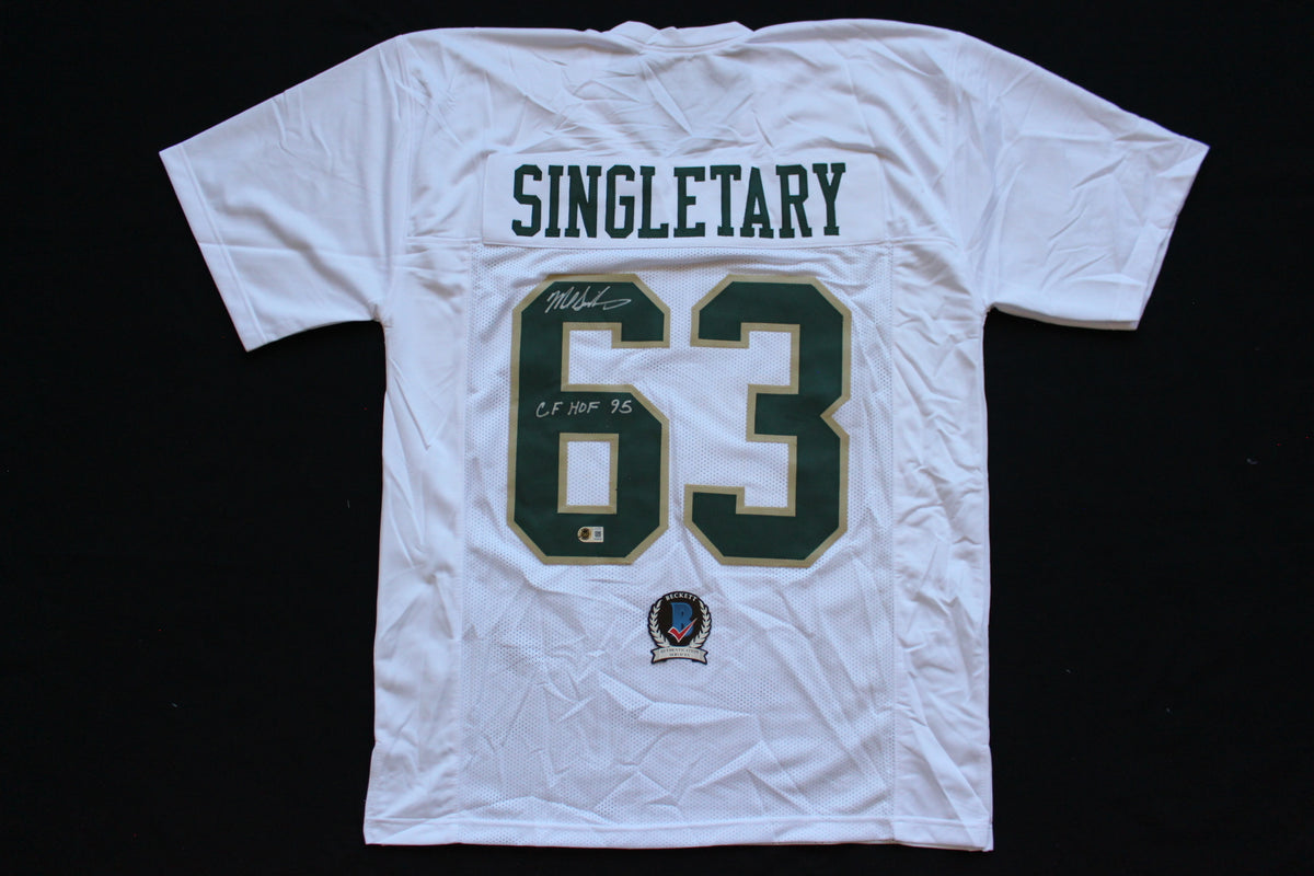 MIKE SINGLETARY BAYLOR BEARS SIGNED HOME JERSEY w/CFHOF95 Bears BAS