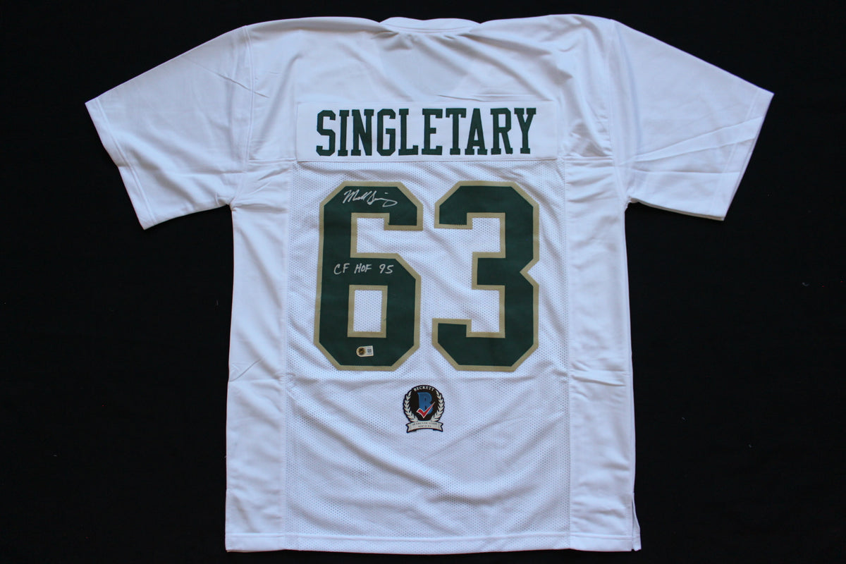 MIKE SINGLETARY BAYLOR BEARS SIGNED HOME JERSEY w/CFHOF95 Bears BAS