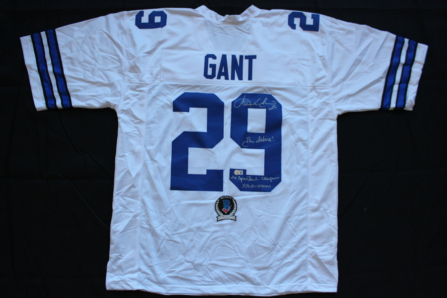 KENNETH KENNY GANT DALLAS COWBOYS SIGNED HOME JERSEY 3XL w/INSCs BAS COA
