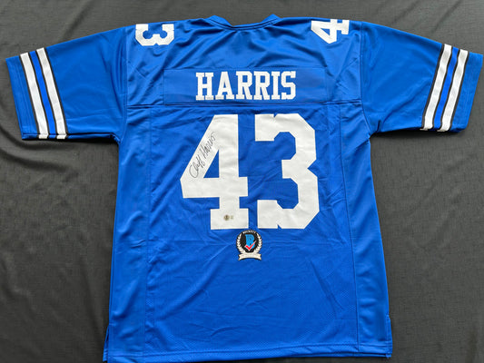 CLIFF HARRIS DALLAS COWBOYS SIGNED 3XL BLUE JERSEY BAS COA