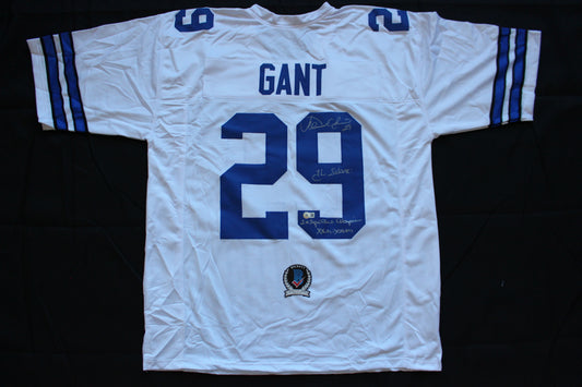KENNETH KENNY GANT DALLAS COWBOYS SIGNED HOME JERSEY 3XL w/INSCs BAS COA