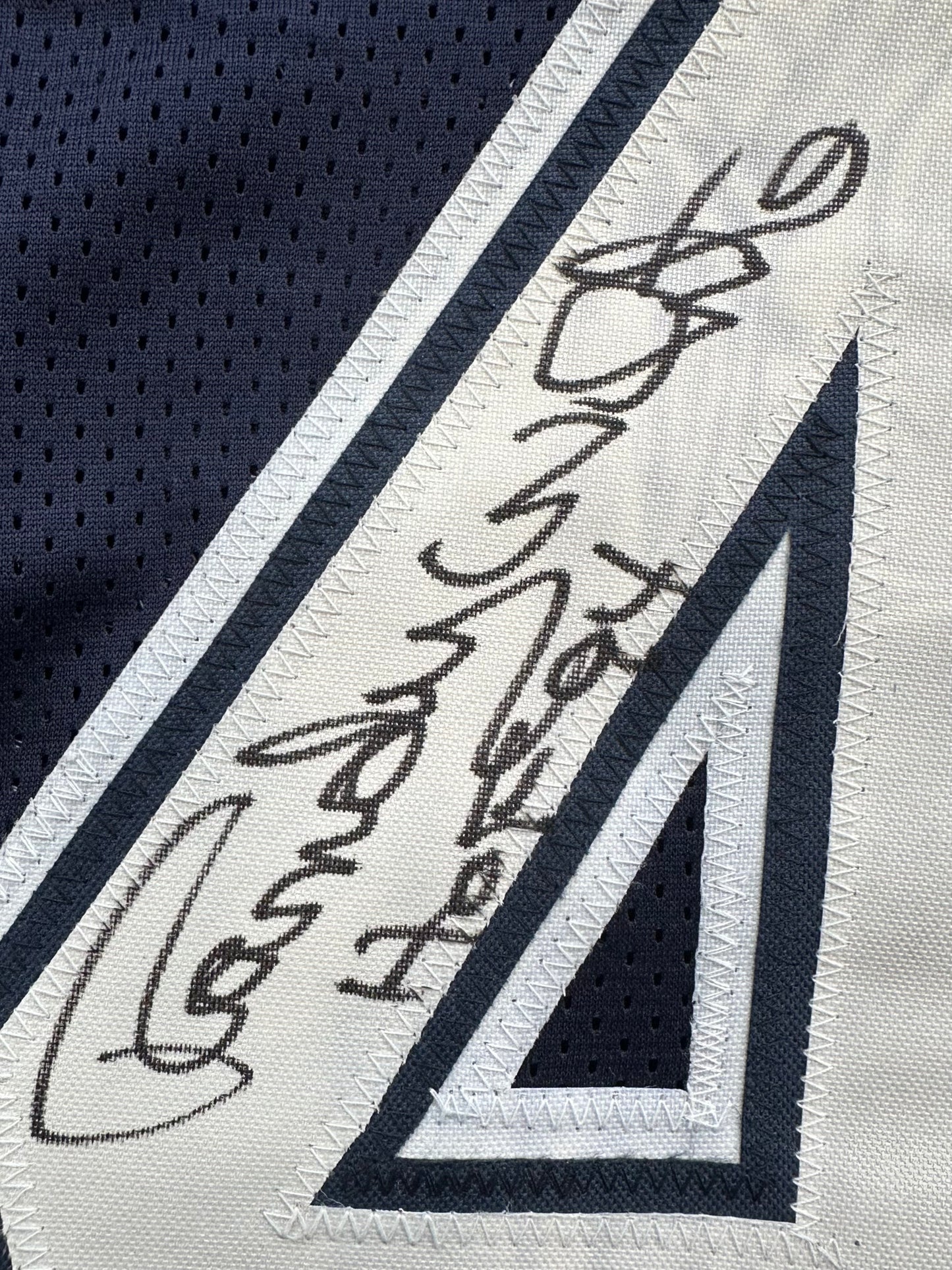 RANDY WHITE DALLAS COWBOYS SIGNED BLUE JERSEY w/HOF 94 INSCRIPTION BAS