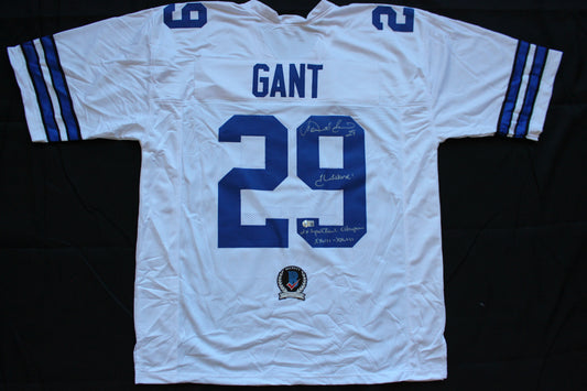 KENNETH KENNY GANT DALLAS COWBOYS SIGNED HOME JERSEY 3XL w/INSCs BAS COA