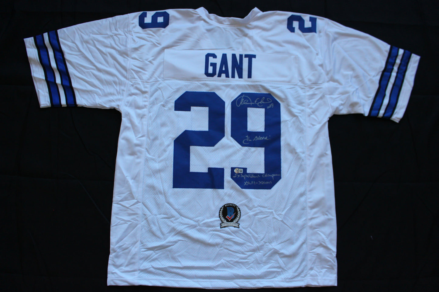 KENNETH KENNY GANT DALLAS COWBOYS SIGNED HOME JERSEY 3XL w/INSCs BAS COA