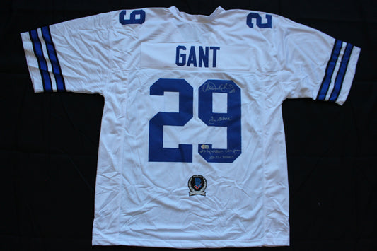 KENNETH KENNY GANT DALLAS COWBOYS SIGNED HOME JERSEY 3XL w/INSCs BAS COA