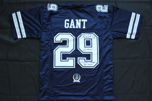 KENNETH KENNY GANT DALLAS COWBOYS SIGNED ROAD JERSEY XL w/INSCs BAS COA