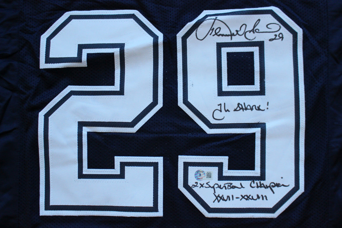 KENNETH KENNY GANT DALLAS COWBOYS SIGNED ROAD JERSEY XL w/INSCs BAS COA