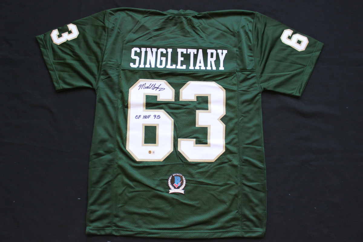 MIKE SINGLETARY BAYLOR BEARS SIGNED ROAD JERSEY w/CFHOF95 Bears BAS