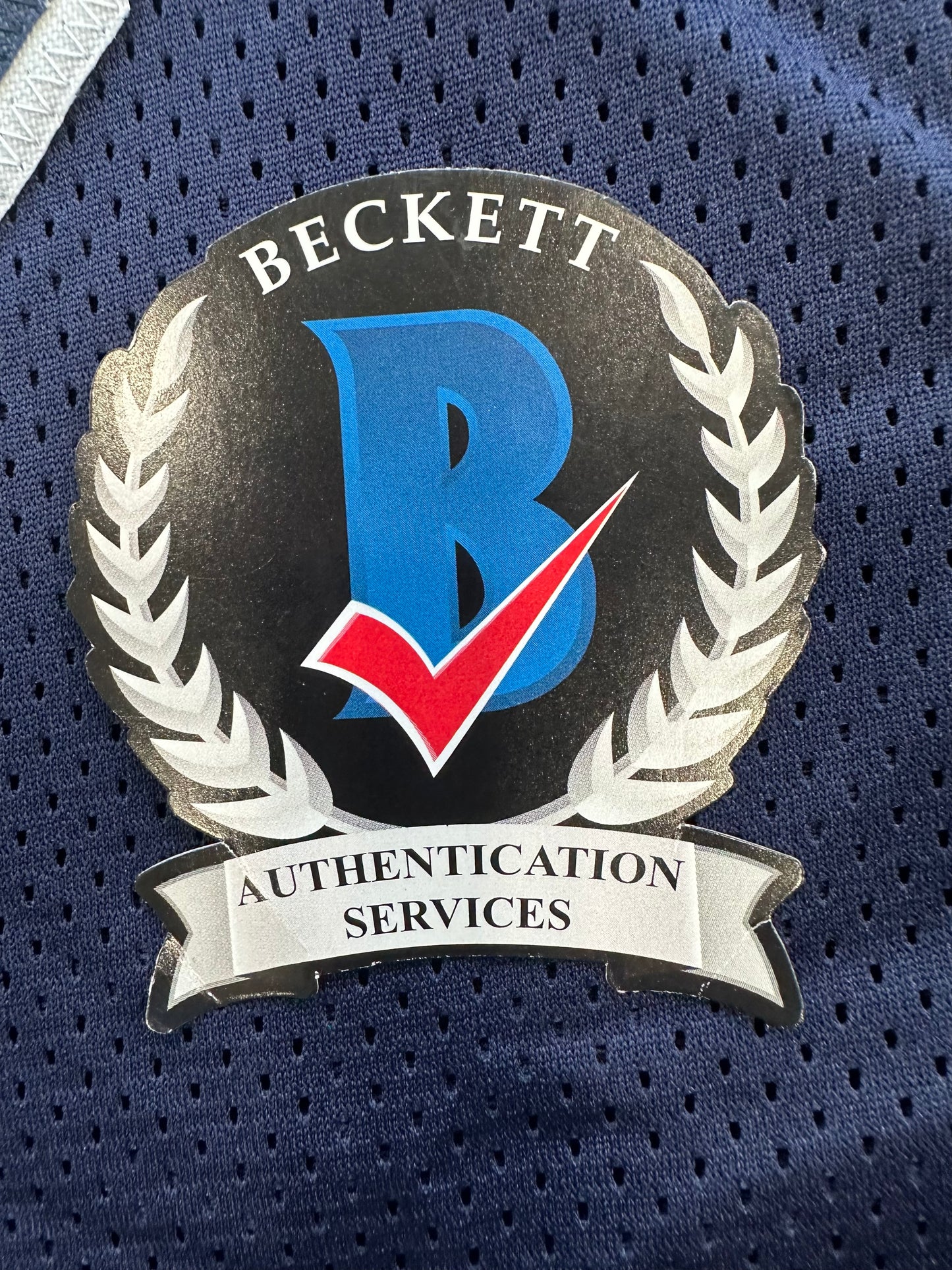 RANDY WHITE DALLAS COWBOYS SIGNED BLUE JERSEY w/HOF 94 INSCRIPTION BAS