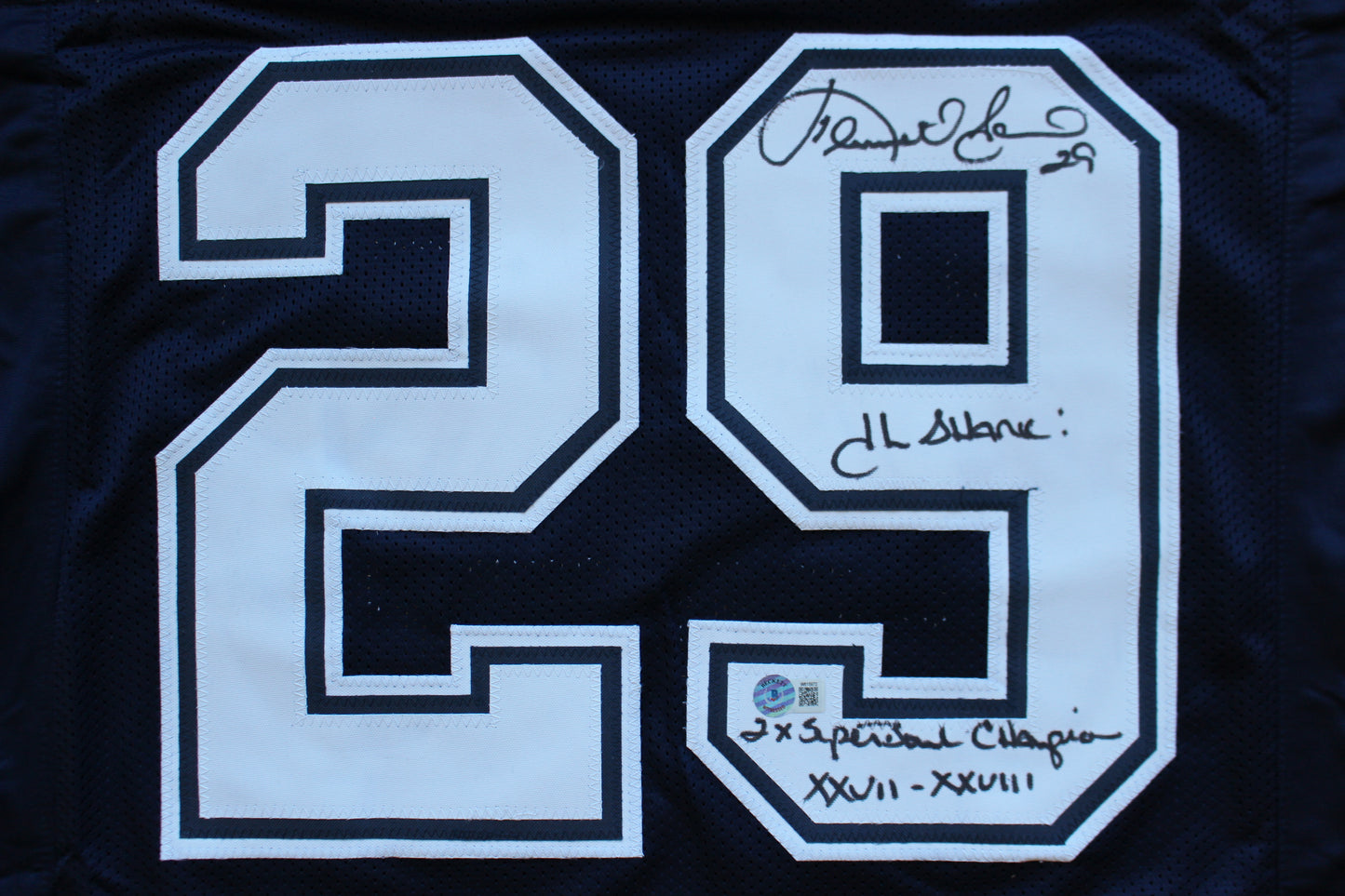 KENNETH KENNY GANT DALLAS COWBOYS SIGNED ROAD JERSEY 2XL w/INSCs BAS COA