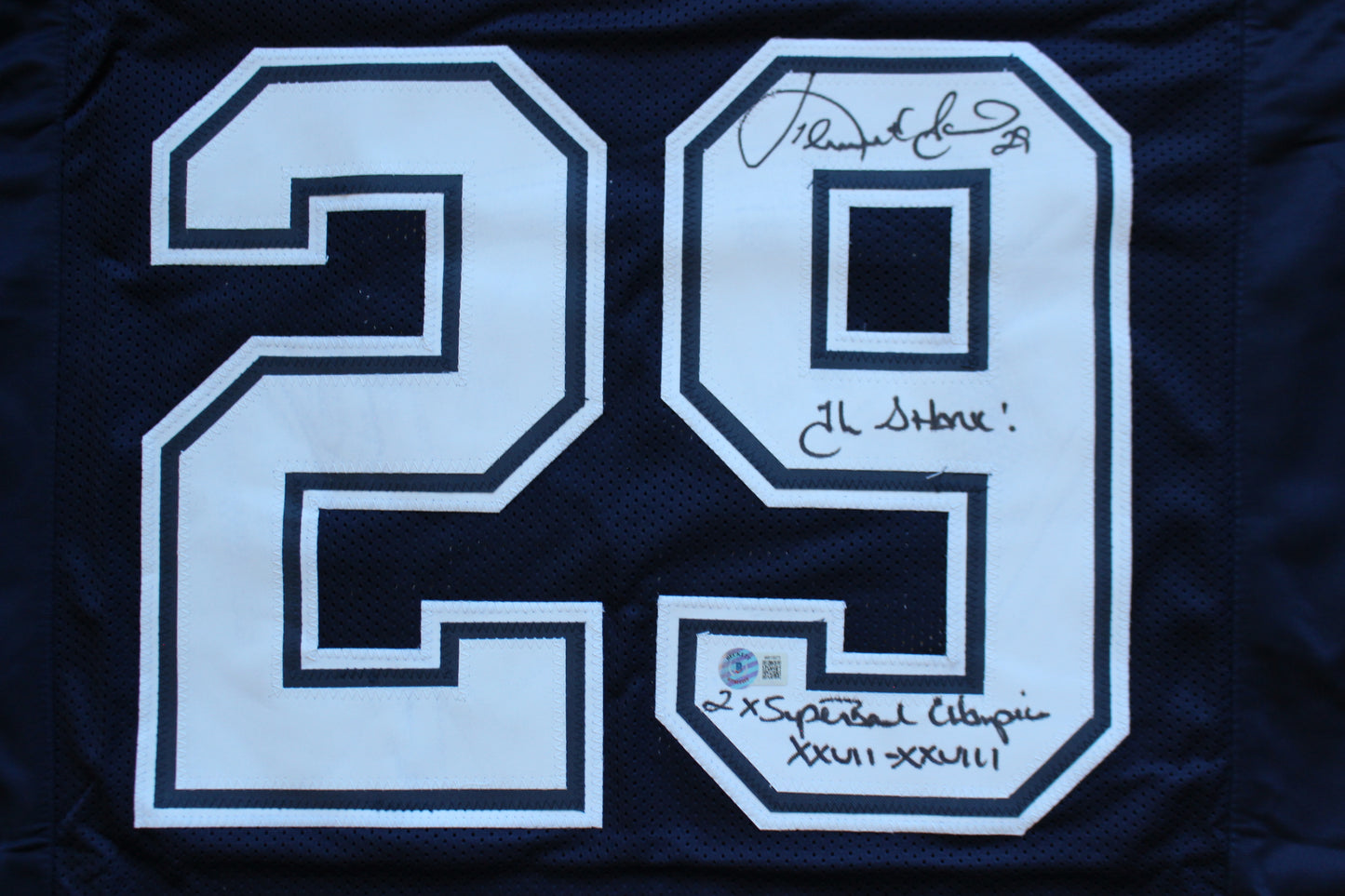 KENNETH KENNY GANT DALLAS COWBOYS SIGNED ROAD JERSEY 2XL w/INSCs BAS COA