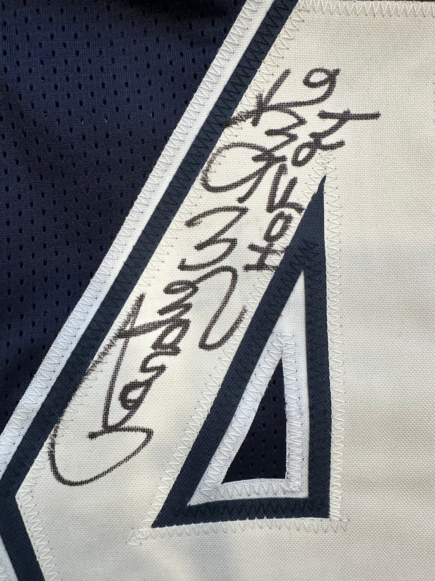 RANDY WHITE DALLAS COWBOYS SIGNED BLUE JERSEY w/HOF 94 INSCRIPTION BAS