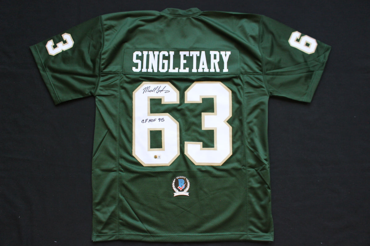 MIKE SINGLETARY BAYLOR BEARS SIGNED ROAD JERSEY w/CFHOF95 Bears BAS