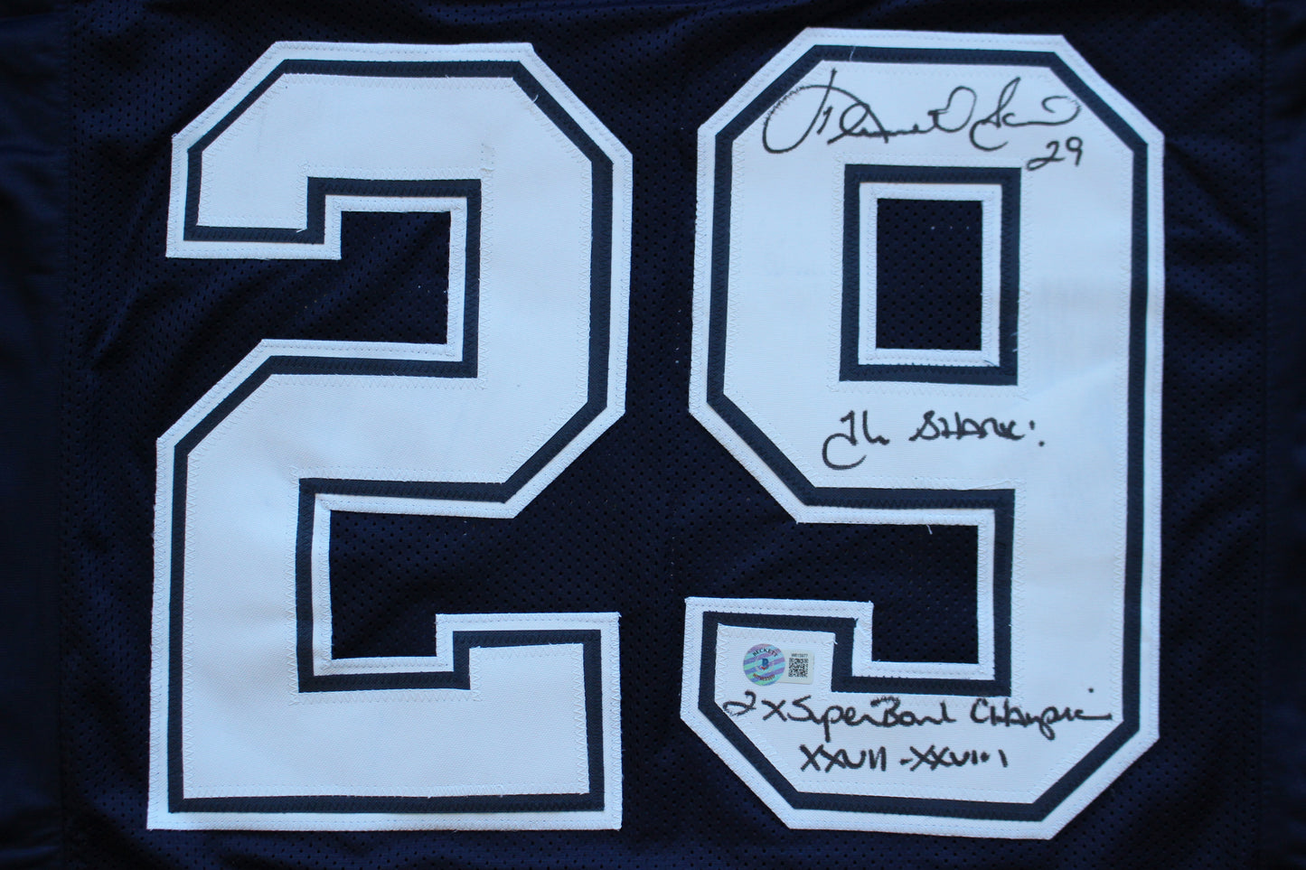 KENNETH KENNY GANT DALLAS COWBOYS SIGNED ROAD JERSEY 2XL w/INSCs BAS COA